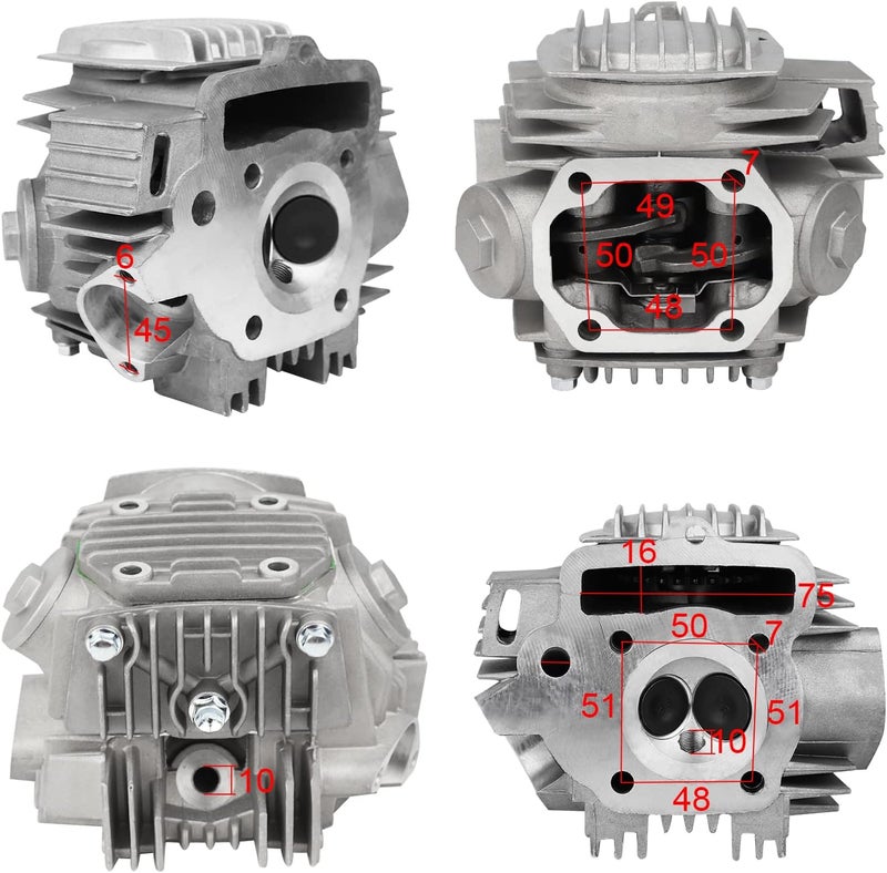 FLYPIG رأس أسطوانة 52.4 مم مع مجموعة إعادة بناء مكبس الأسطوانة لـ 110CC 4 أشواط صيني روكيتا كولستر ATV بيت كواد دراجة نارية كارت - Image 4